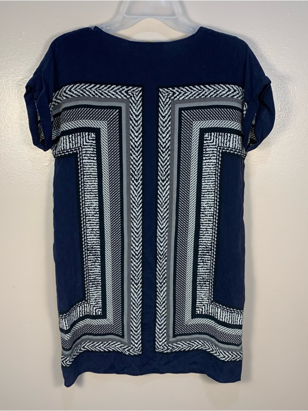 Cynthia Rowley 100% Silk Geometric Shift Dress - Picture 7 of 10